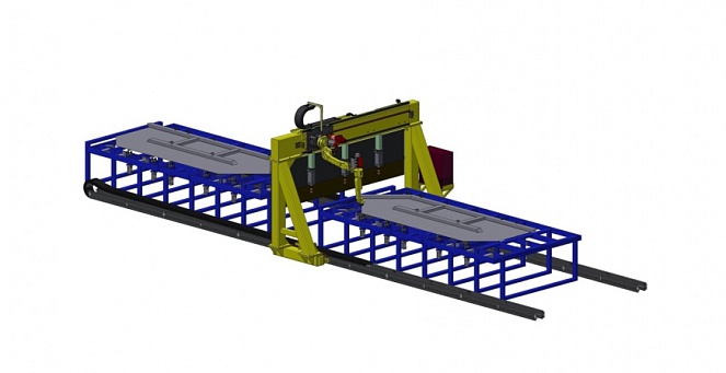 Two-position stand for left sidewall assembly/welding