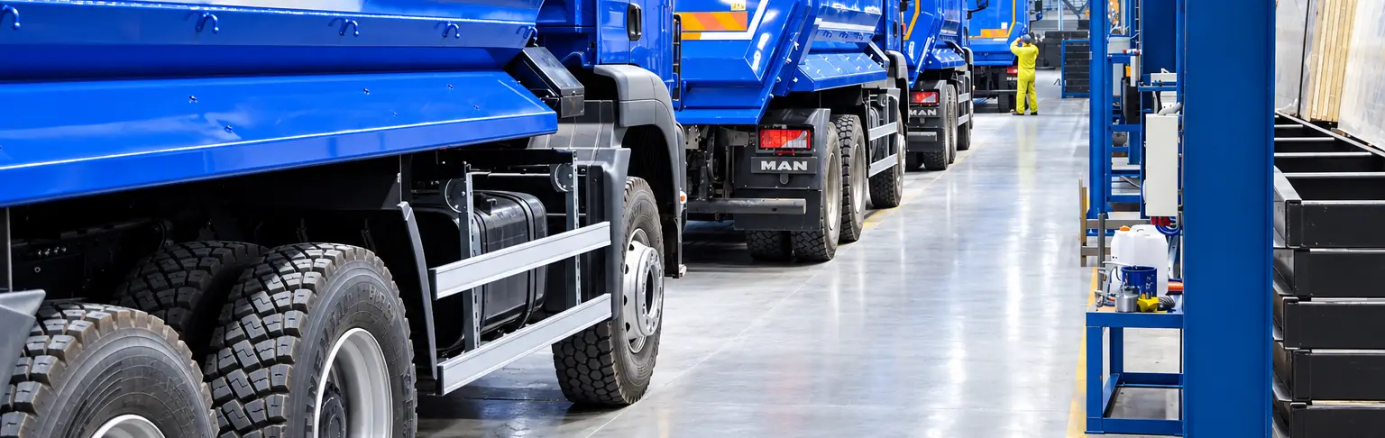 Implementation of turn-key projects in the sphere of production arrangement as for attached implements and towed vehicles for commercial vehicles.