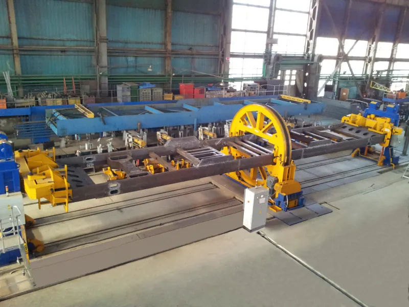 Headstock and tailstock positioners for welding electric locomotive frames (custom design)
