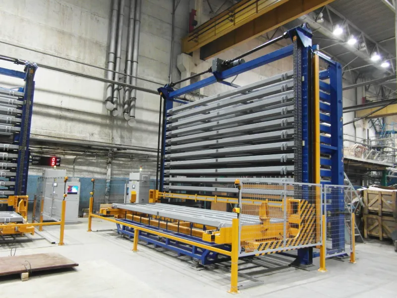 Sheet metal storage warehouse