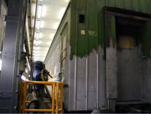 Railcar blast rooms