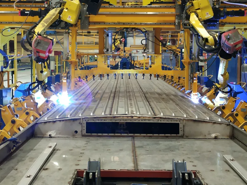 Robotic system for metro car roof welding Techvagonmash