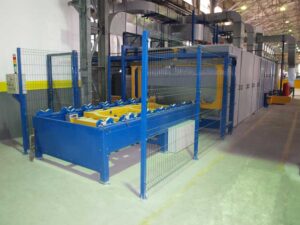 Railway axles coating line