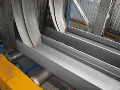 Metal after shot blasting