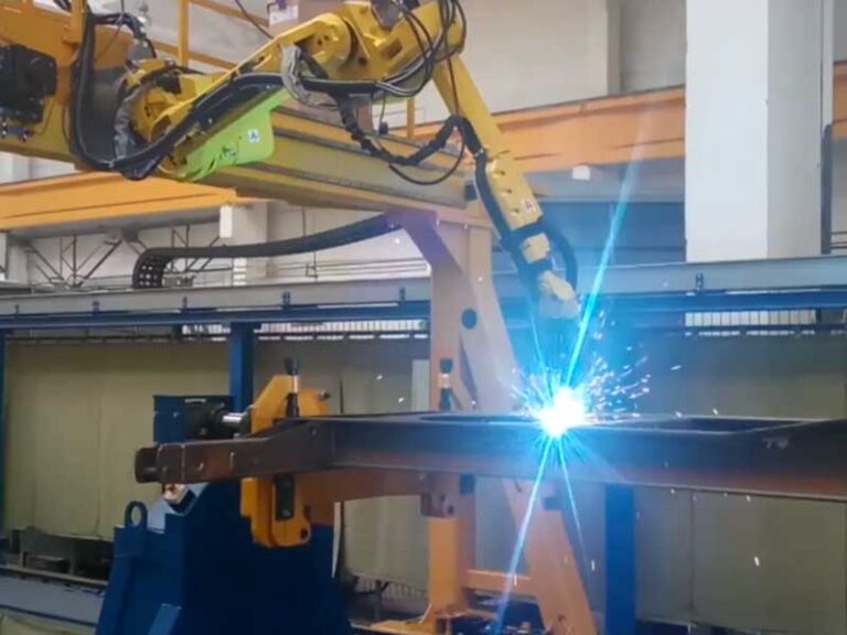 Robotic welding system for trailed vehicle assemblies