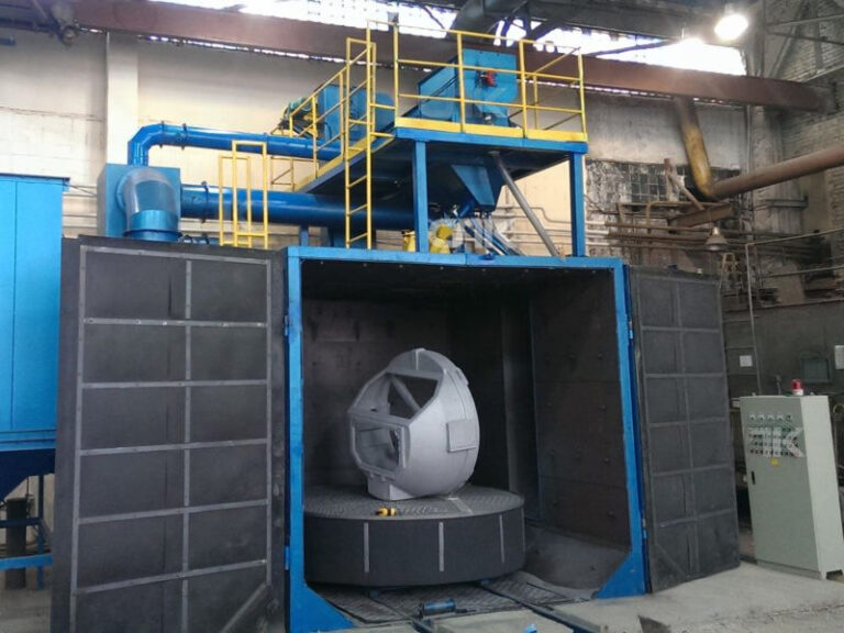 Shotblasting сhamber with a turntable