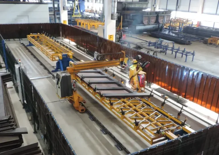 Robotic center for dumper side boards assembly and welding