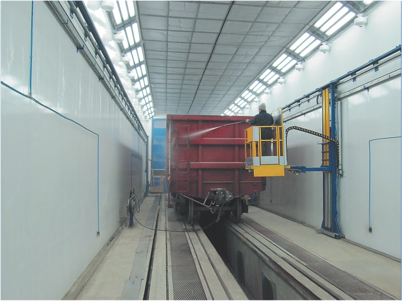 Paint booths with the possibility of degreasing