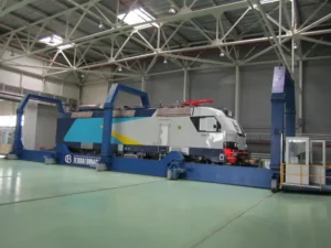 Traversers (transfer table) for railway vehicles transfer