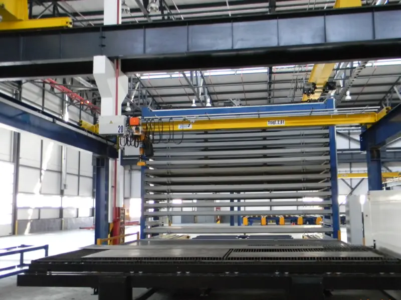 Laser-integrated sheet metal storage systems