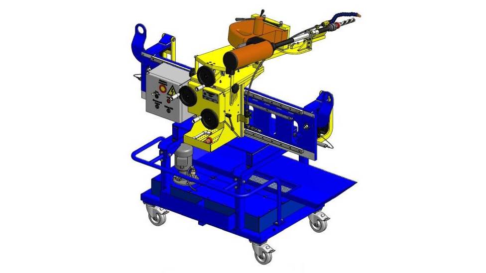 Boiler support drilling system