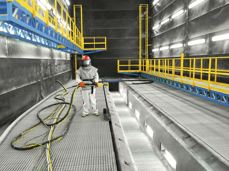 shot blasting chamber