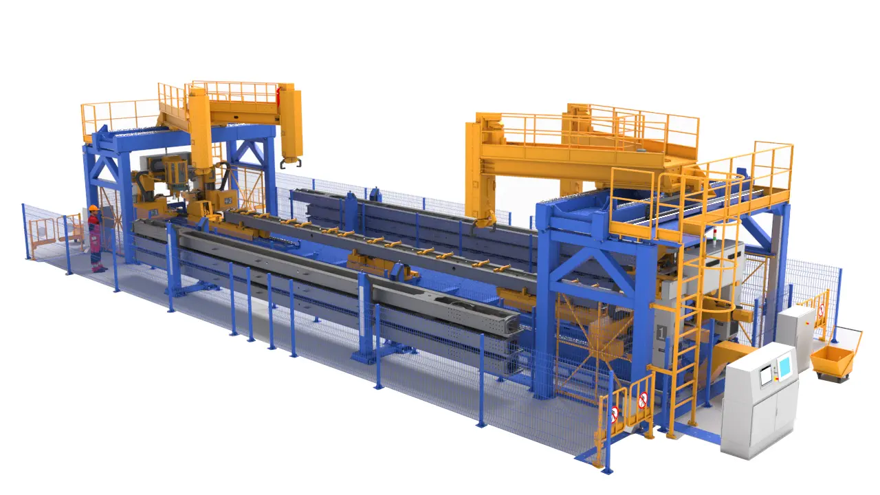 Автоматизированный комплекс для сверловки хребтовых балок грузовых вагонов