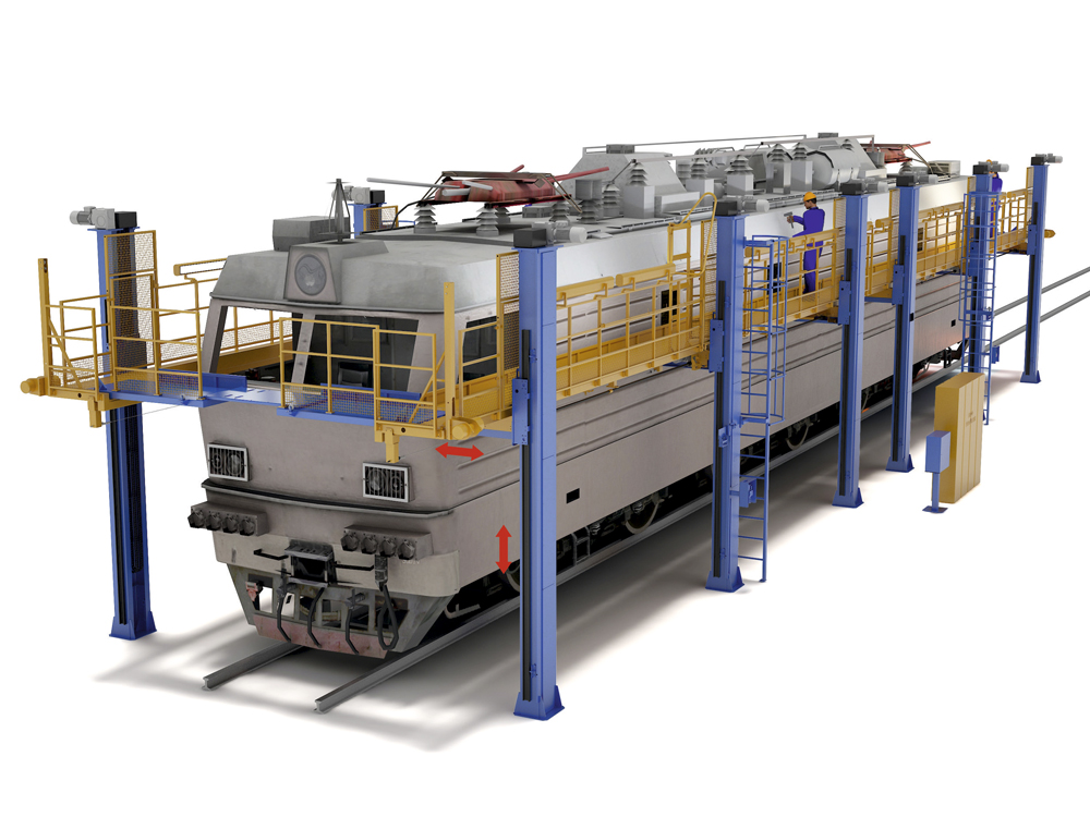 Подъемные платформы для обслуживания железнодорожного транспорта