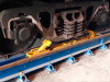 Device for positing and transfer of railroad cars 