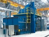 Roller conveyor shot blast machines