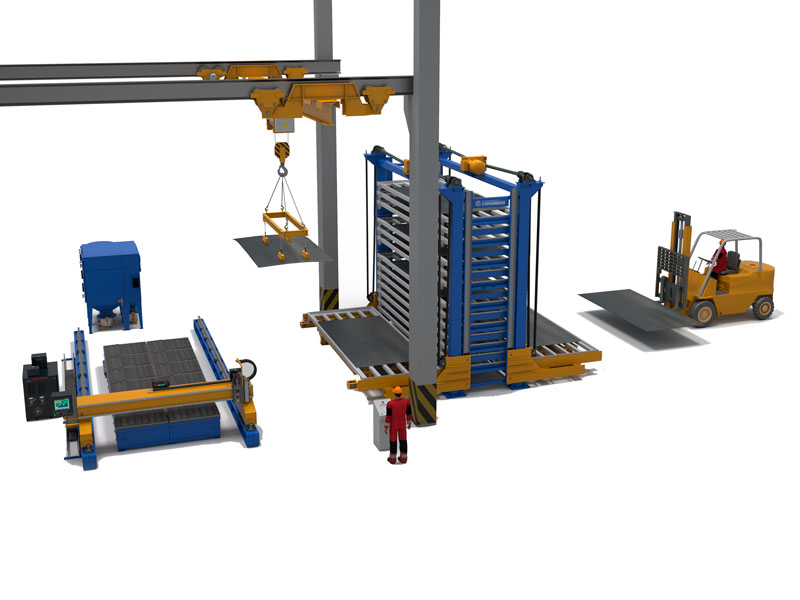 Склад листового металлопроката интегрированный с установкой термической резки
