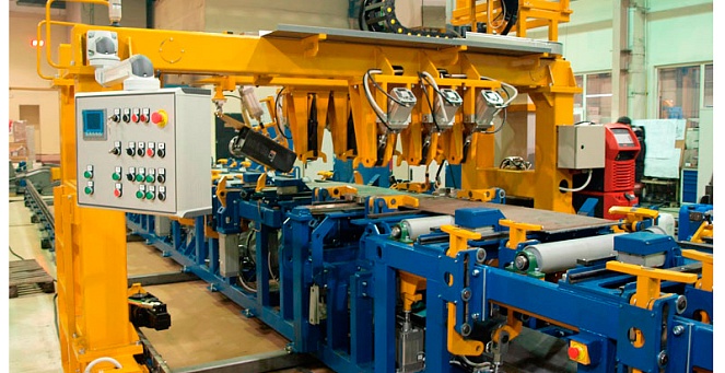 Line for manufacture of electric locomotives bodies underframes sidewalls  