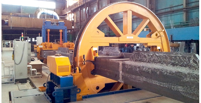 Welding positioner for electrical locomotives underframes welding 