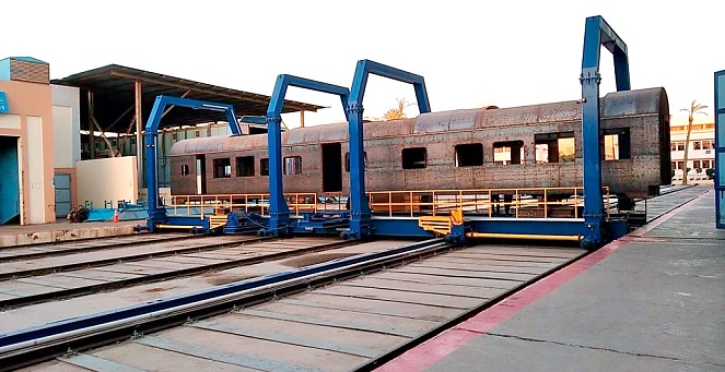 Traversers for railway vehicles transfer (load capacity 150 tons)